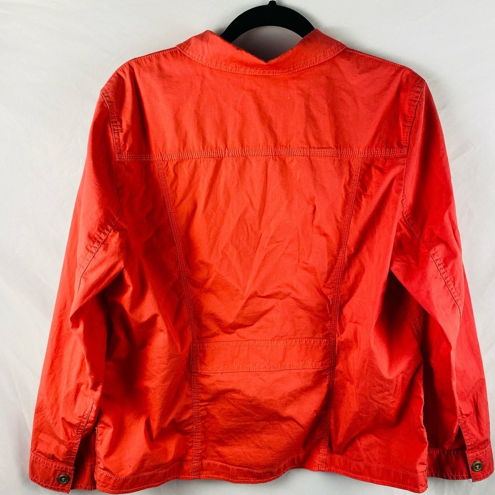 Chicos Pink Zip Up Lightweight Cotton Jacket Size 3/16 - Picture 6 of 7